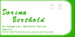 dorina berthold business card